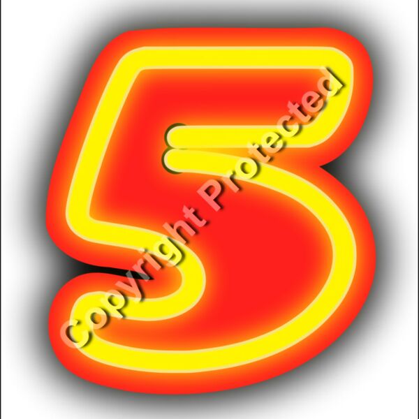 rwwgub Neon Numerals 5 Thumbnail