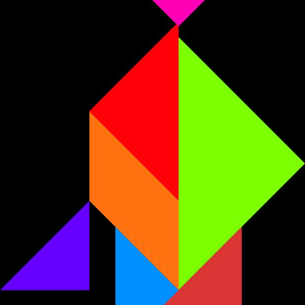 Tangram shape people 75 Thumbnail