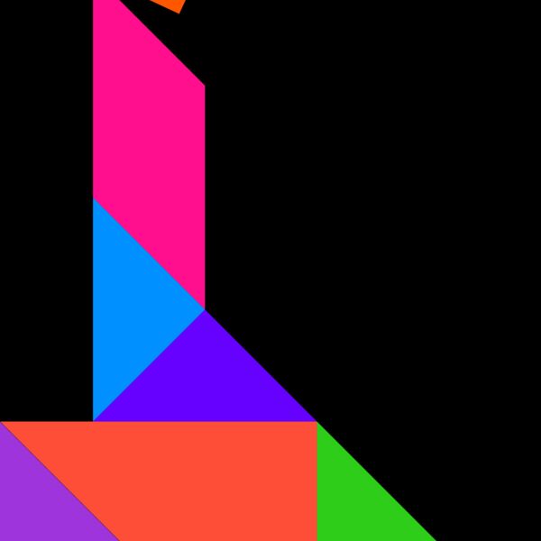 Tangram shape people 45 Thumbnail