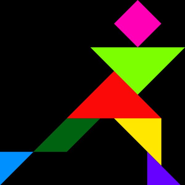 Tangram shape people 01 Thumbnail