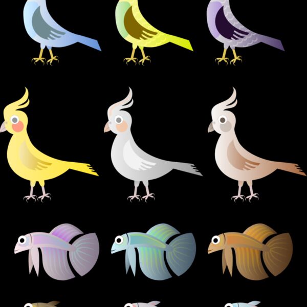 Simple Birds And Fishes Thumbnail