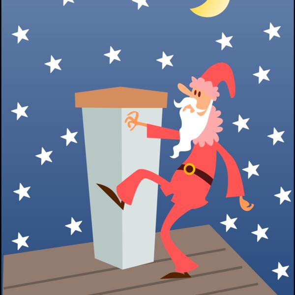 kablam Santa climbing chimney Thumbnail
