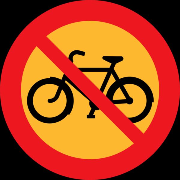 ryanlerch No Bicycles roadsign Thumbnail